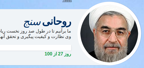 Rouhani-meter website