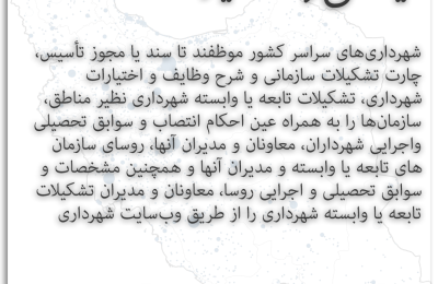 شیوه‌نامه انتشار و دسترسی آزاد به اطلاعات «شهرداری‌ها و شوراهای شهر و روستا»