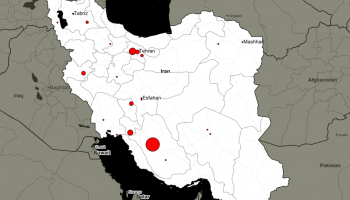 نقشه اعدام‌ها در ایران